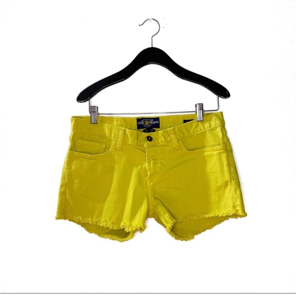 Lucky Brand Yellow Riley Cut Off Shorts